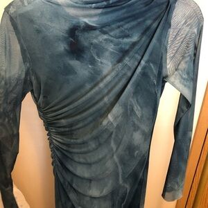 Zara Teal Long Sleeve Dress